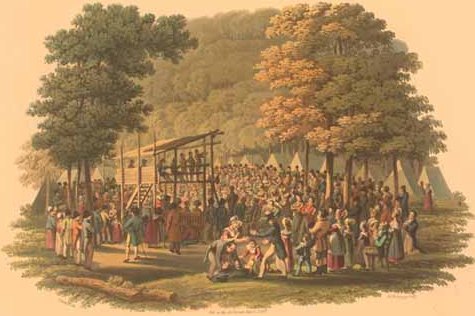 Engraving of Methodist Camp Meeting 1819