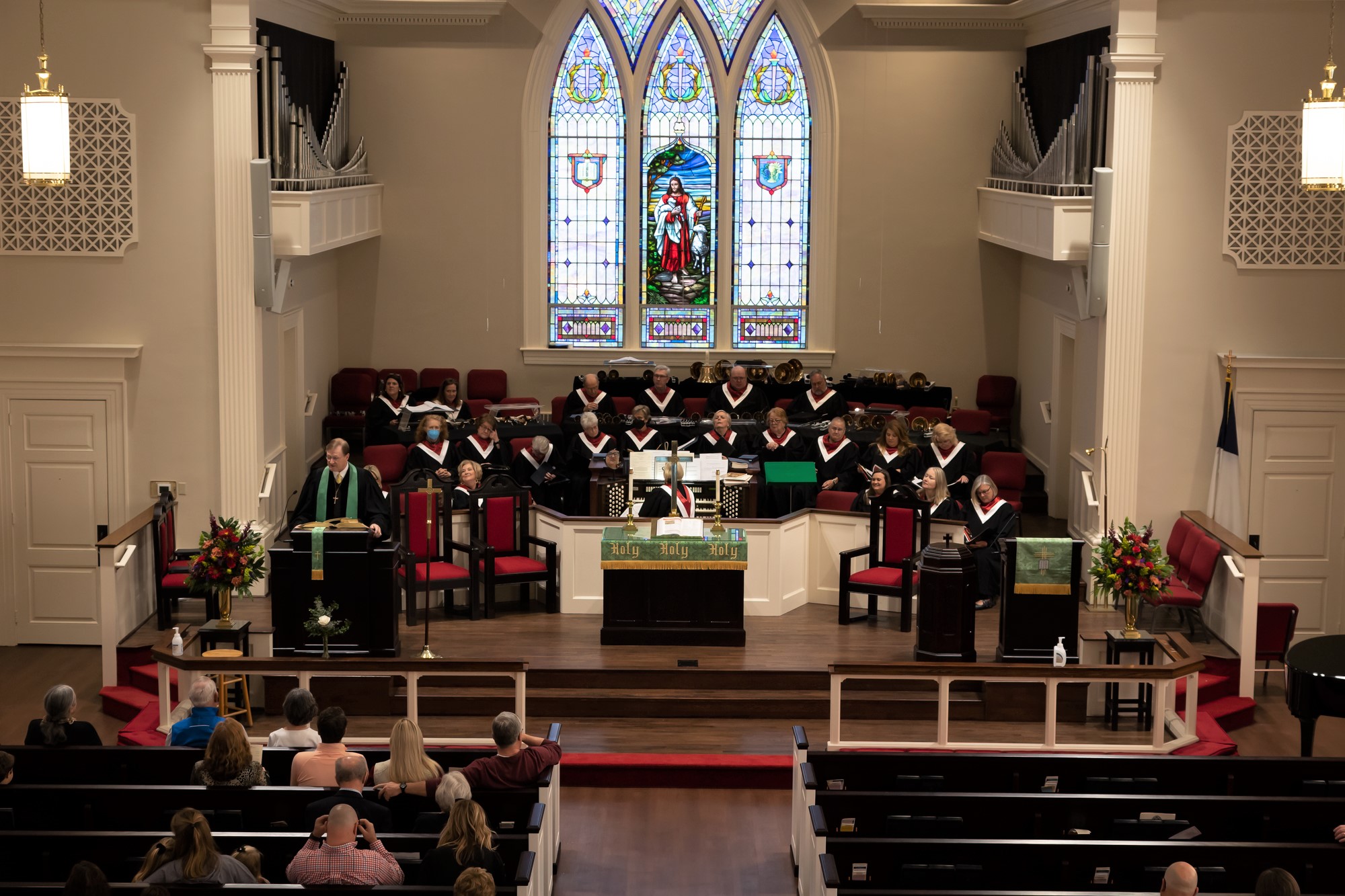 view of sanctuary front during worship