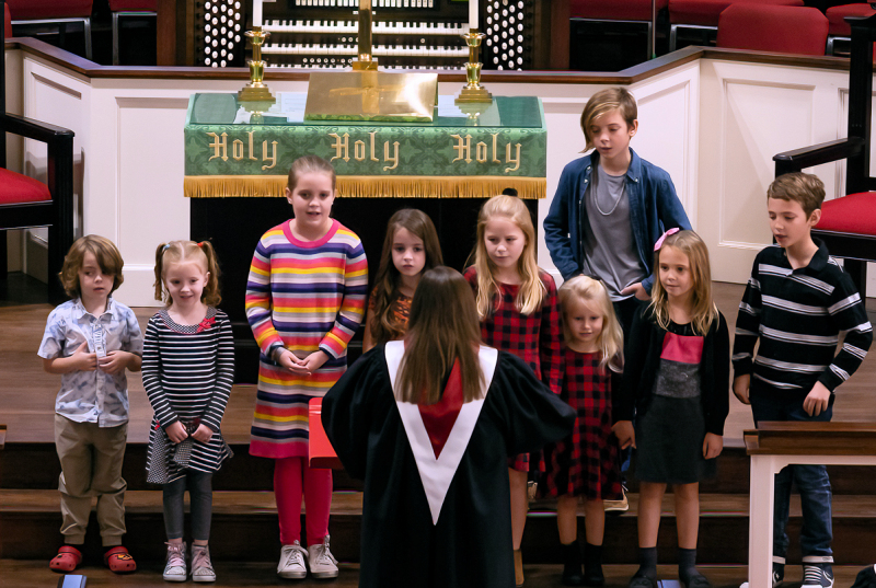childrens choir in church