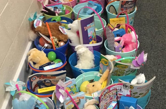 Easter baskets ready to deliver