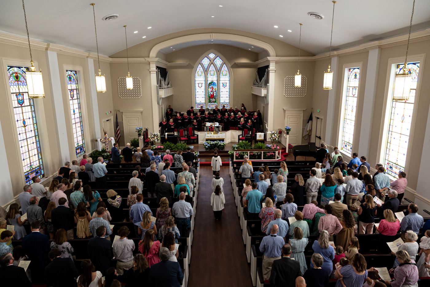 Congregation on Easter Sunday morning
