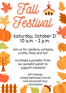 Fall festival poster with date and times